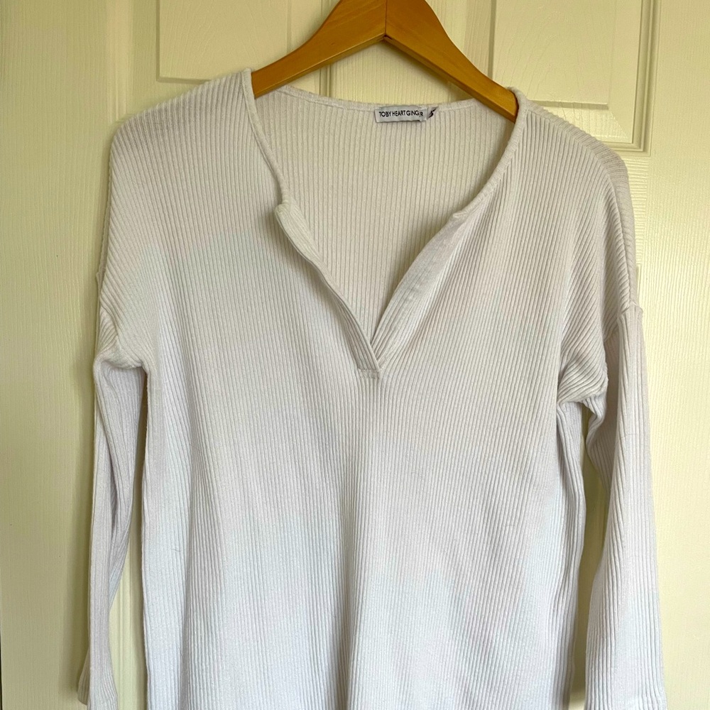 Petal and Pup White Oversized Tunic Shirt